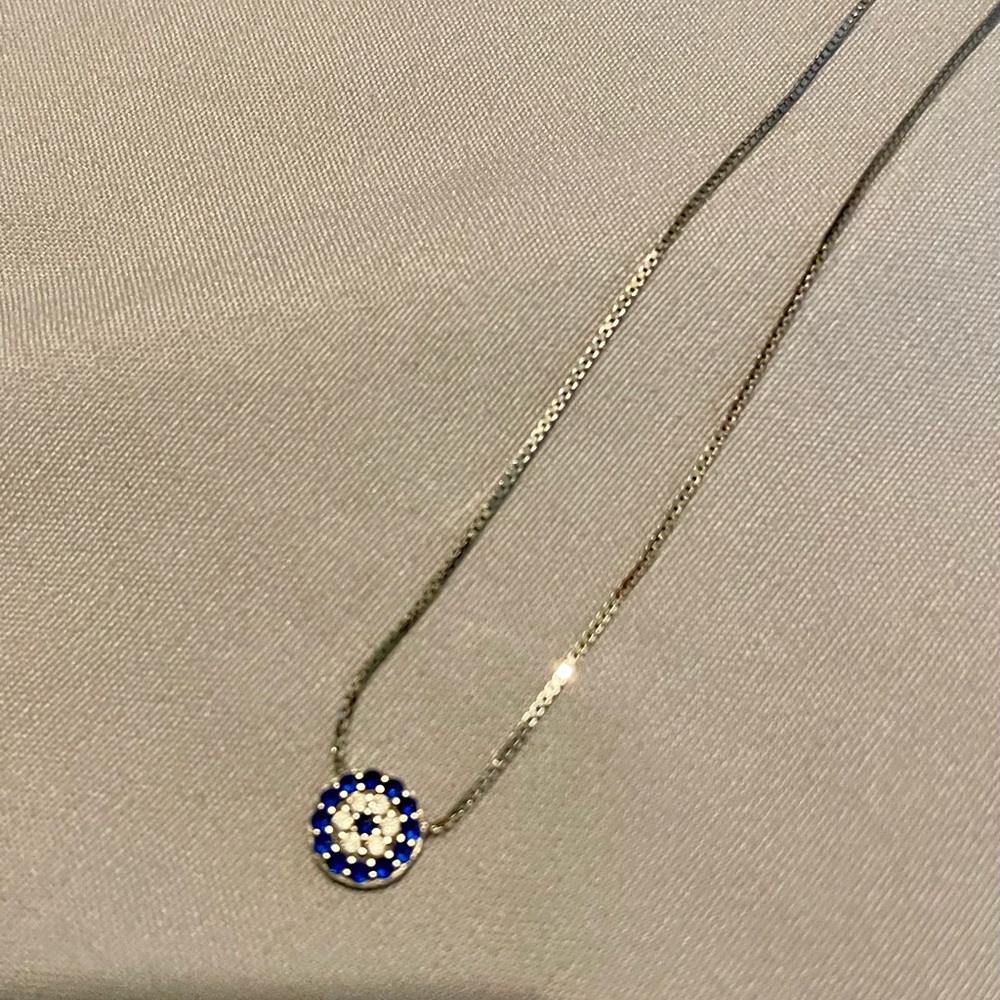 Silver Evil Eye Necklace